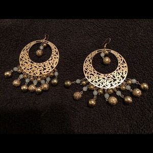 Gold detailed boho gypsy earrings